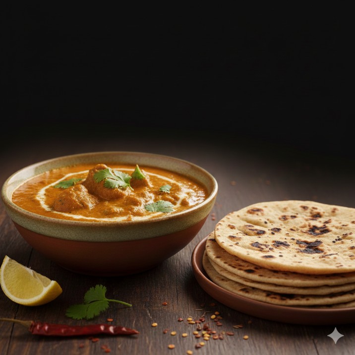 Butter Chicken and Tandoori Roti